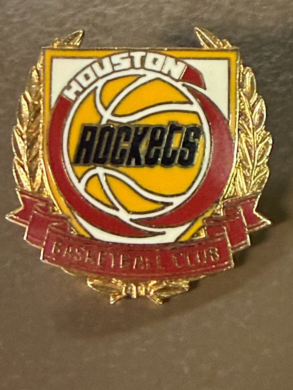 Vintage 1996 Houston Rockets Festival Club NBA Enamel Lapel Pin